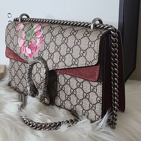 💯Authentic Gucci Dionysus GG Blooms Shoulder Bag- GM Size 🍀 - Picture 6 of 17